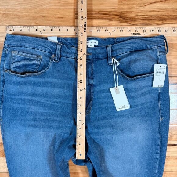NWT Good American “Good Classic” Women’s Jeans Size 24 Indigo Blue MSRP $149 - Picture 3 of 10